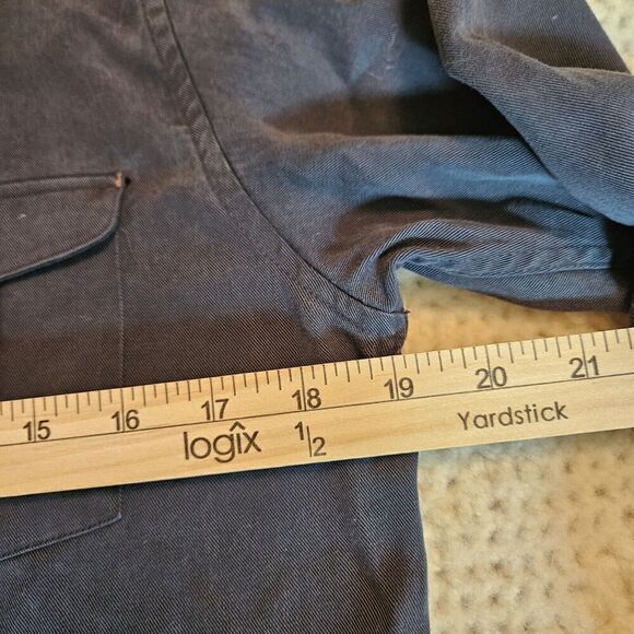 Ted Baker London Mens Dress Shirt S 2/32.5 Solid Blue Dotted Flip Cuff Pattern - Picture 12 of 14